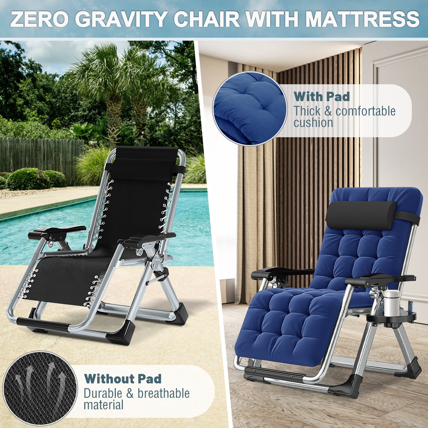 Aboron Oversized Zero Gravity Chair