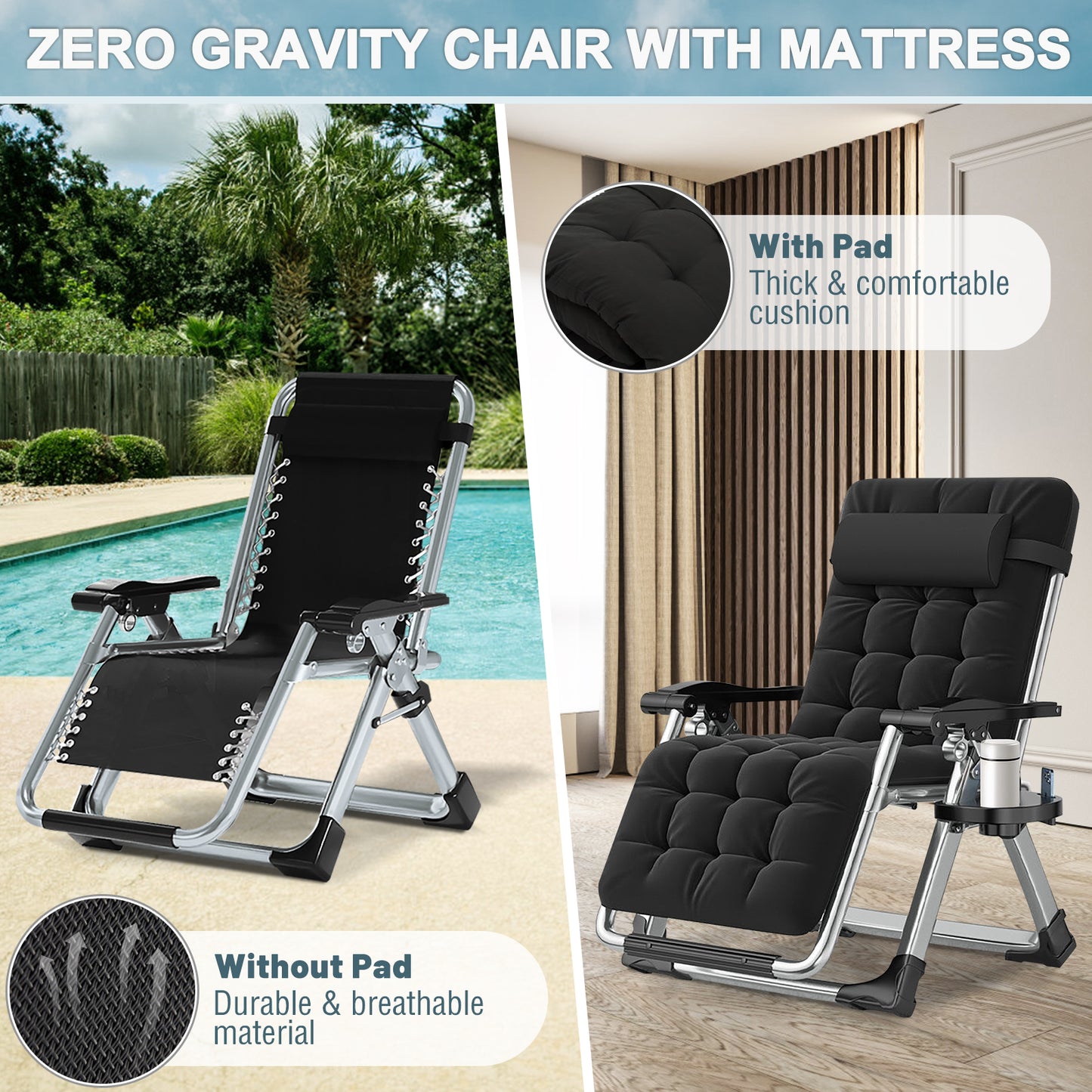 Aboron Oversized Zero Gravity Chair