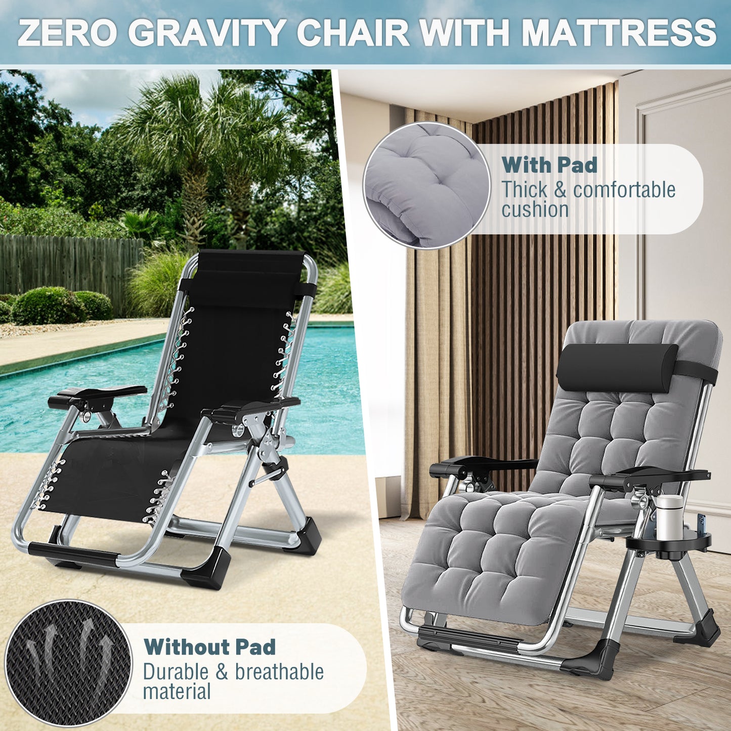 Aboron Oversized Zero Gravity Chair