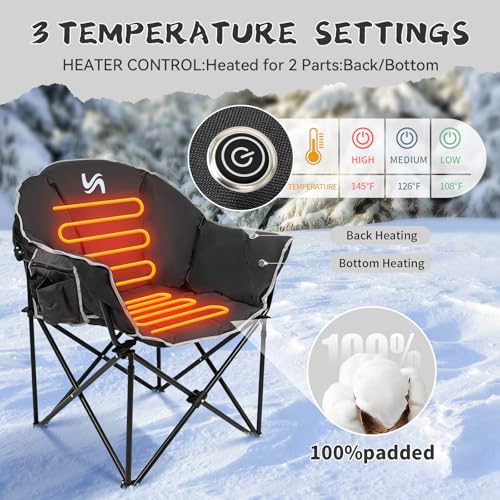 Aboron Oversized Heated Camping Chair